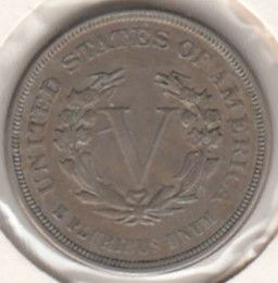 USA 5 Cents 1883 KM-111 ( 1+ ) without cents