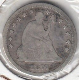 USA 1/4 Dollar 1877 KM-A98 ( 1-1+ )  Hopeaa