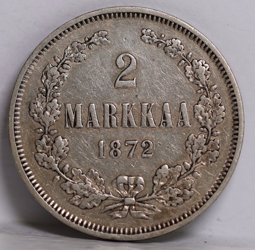 2 Markkaa 1872 ( 1/1-1+ )