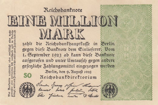 Saksa, Reichsbanknote 1 Million /1 000 000 Mark 1923 P-102 ( 01 )