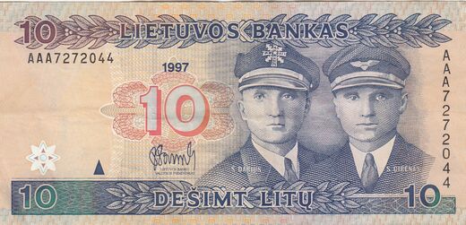 Liettua 10 Litu 1997 P-68 ( 1-1+ )