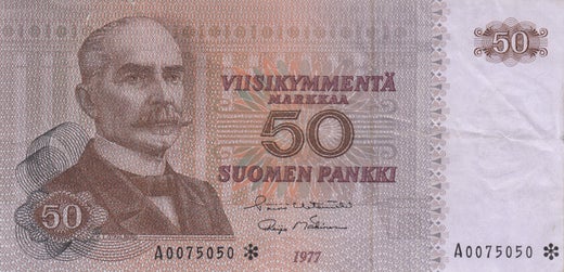 50 Markkaa 1977 A0075050* ( 1+ ) Het - M&auml;k