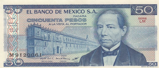 Meksiko 50 Pesos 1981 serie LM P-73 ( 01-0 )