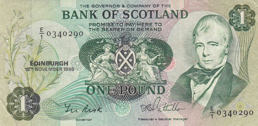 Skotlanti 1 pound 1986 P-111f ( 1 )