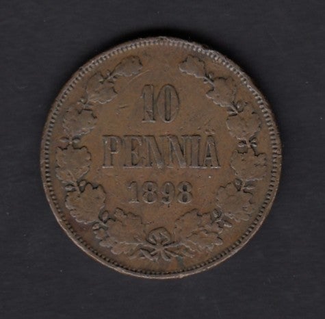 10 Penni&auml; 1898 ( 1?-1 )