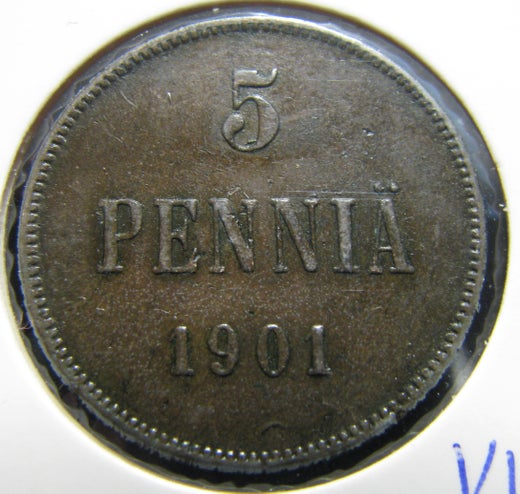 5 Penni&auml; 1901 ( 1-1+ )